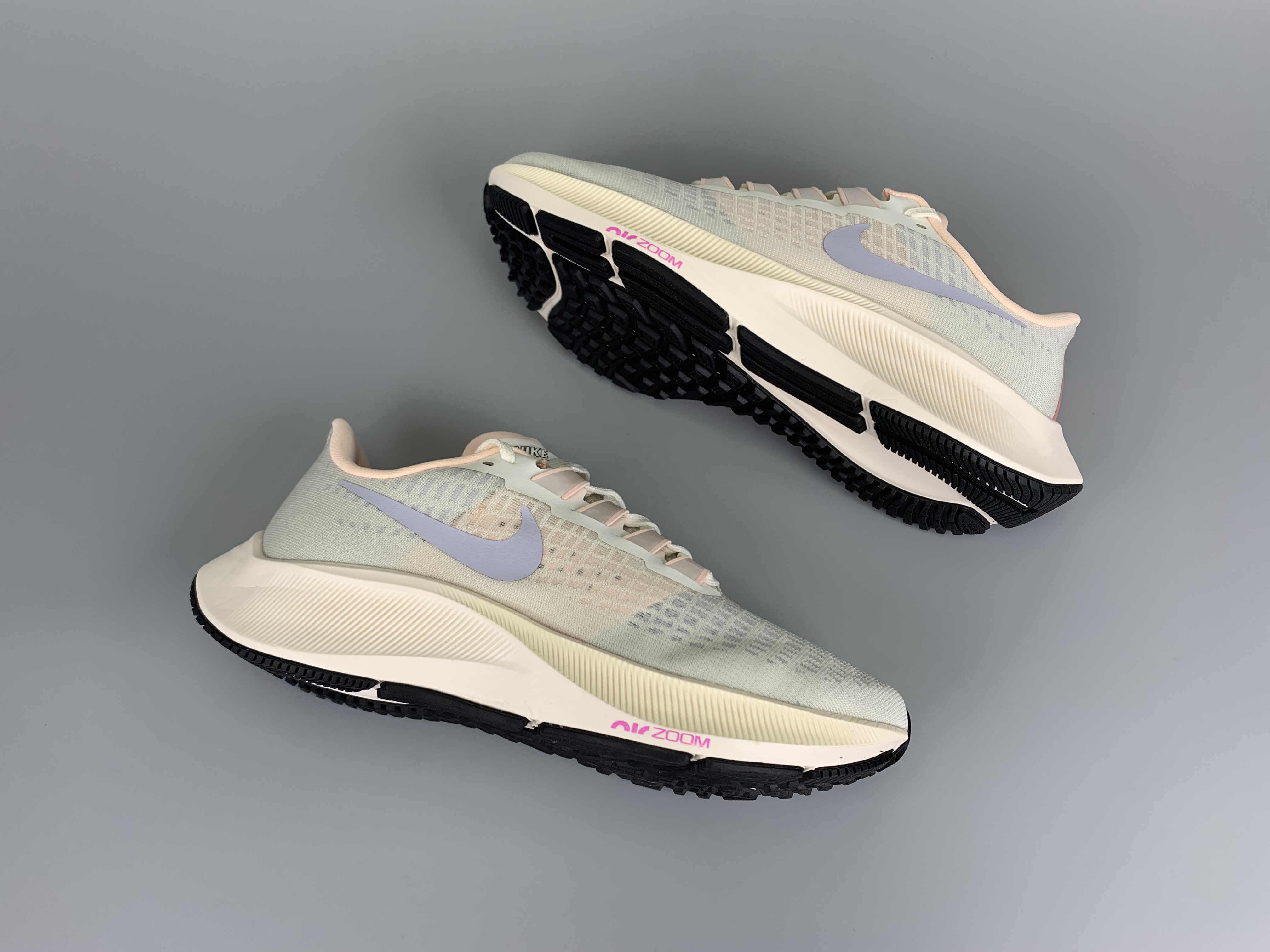 New Nike Zoom Pegasus 37 Grey Pink White Running Shoes For Women